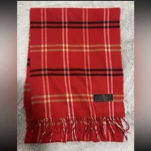 100% Cashmere Plaid Fringe Scarf Made in Germany - Classic Tartan